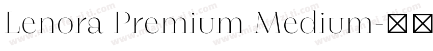 Lenora Premium Medium字体转换